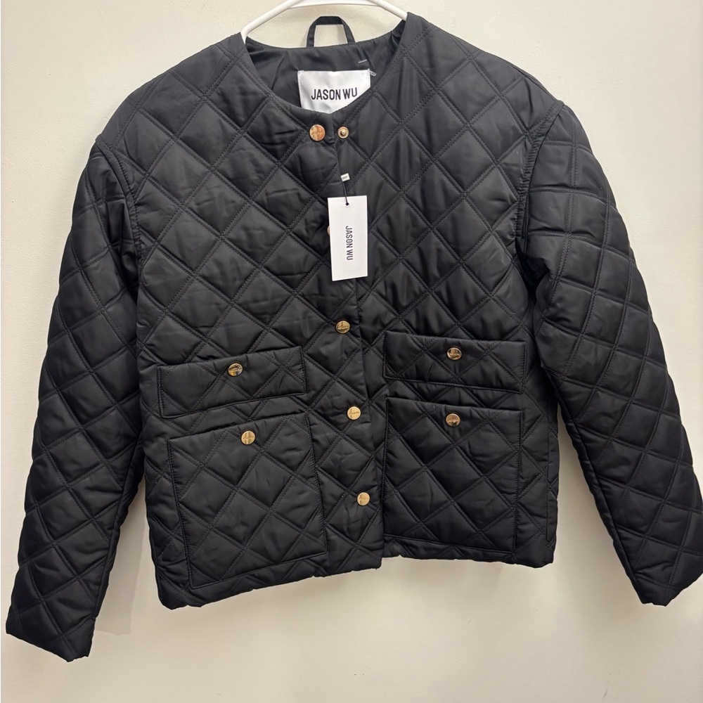 Jason Wu Black Quilted Puffer Jacket XS - NWT - MSRP $148 - Picture 2 of 4